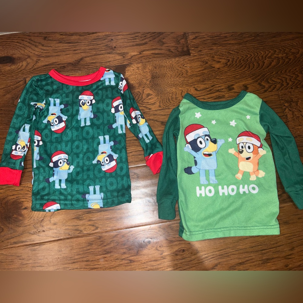 Bluey Christmas Pajama Tops - 18 months